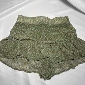 Green Altard State Ruffle Skirt